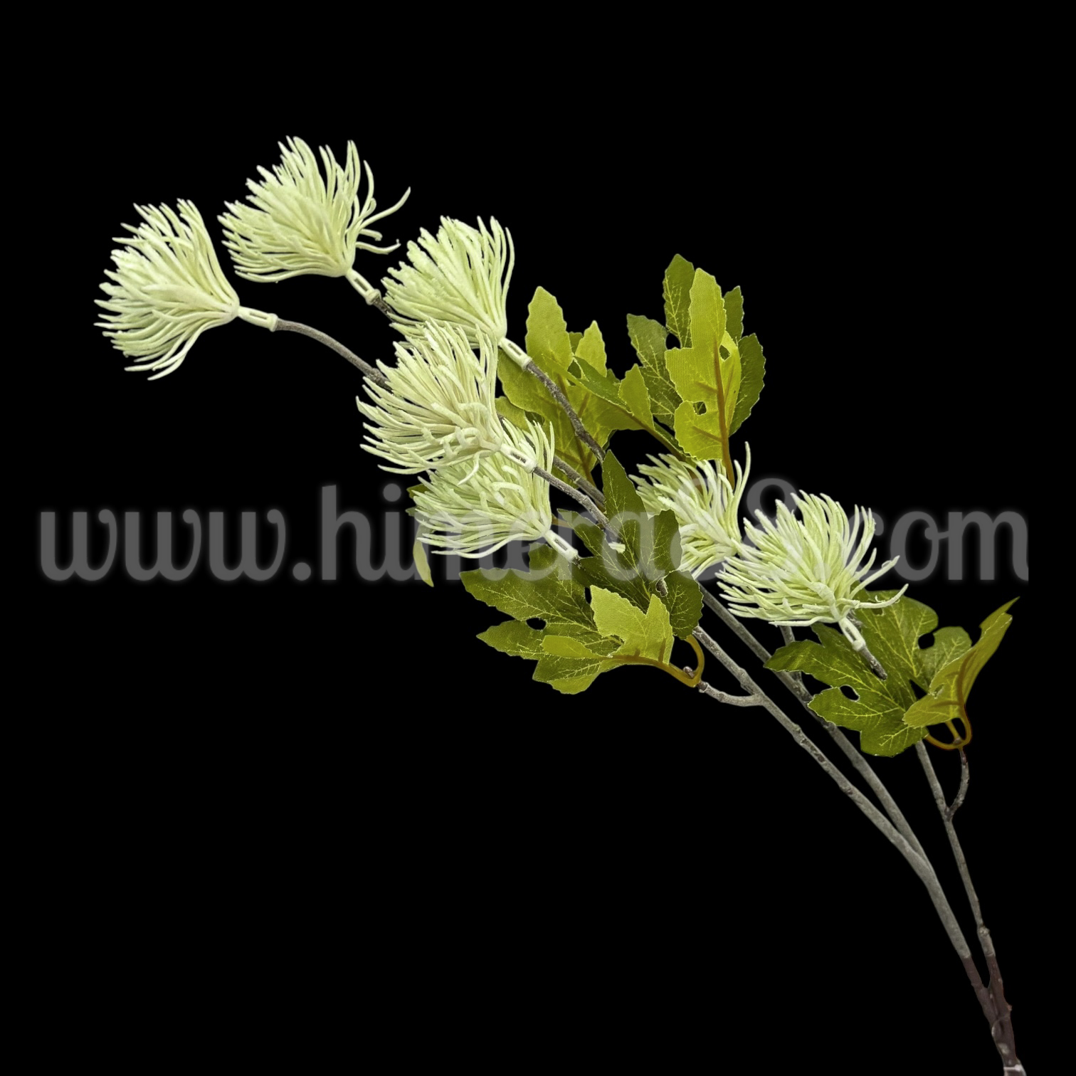 Изкуствен клон с цъфтеж White - изглед 1