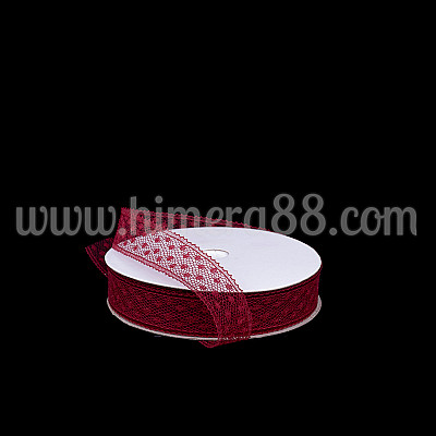 Декоративна дантела WAVE POINT 1,5см*20м Burgundy