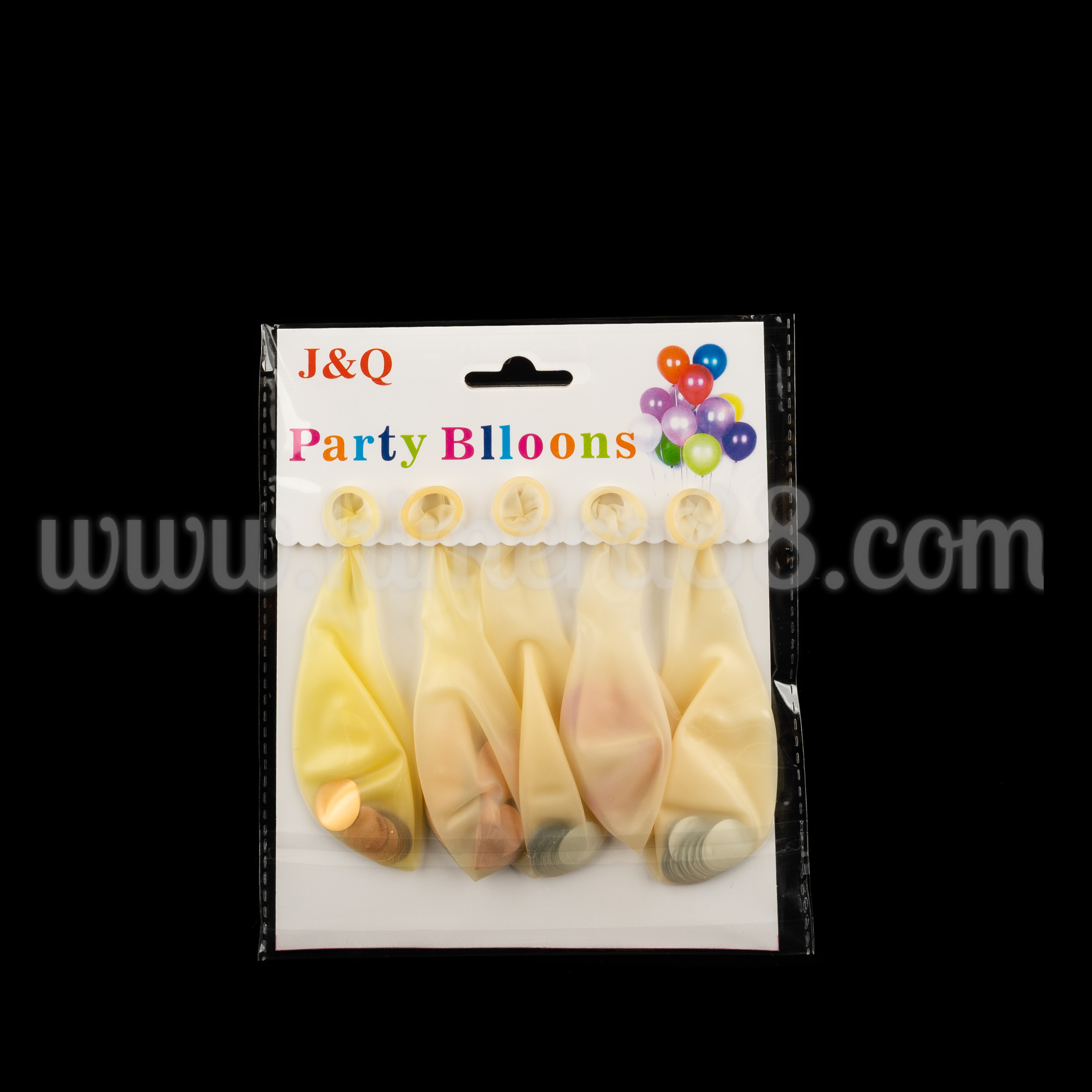 Прозрачни балони с конфети 5БР - изглед 1