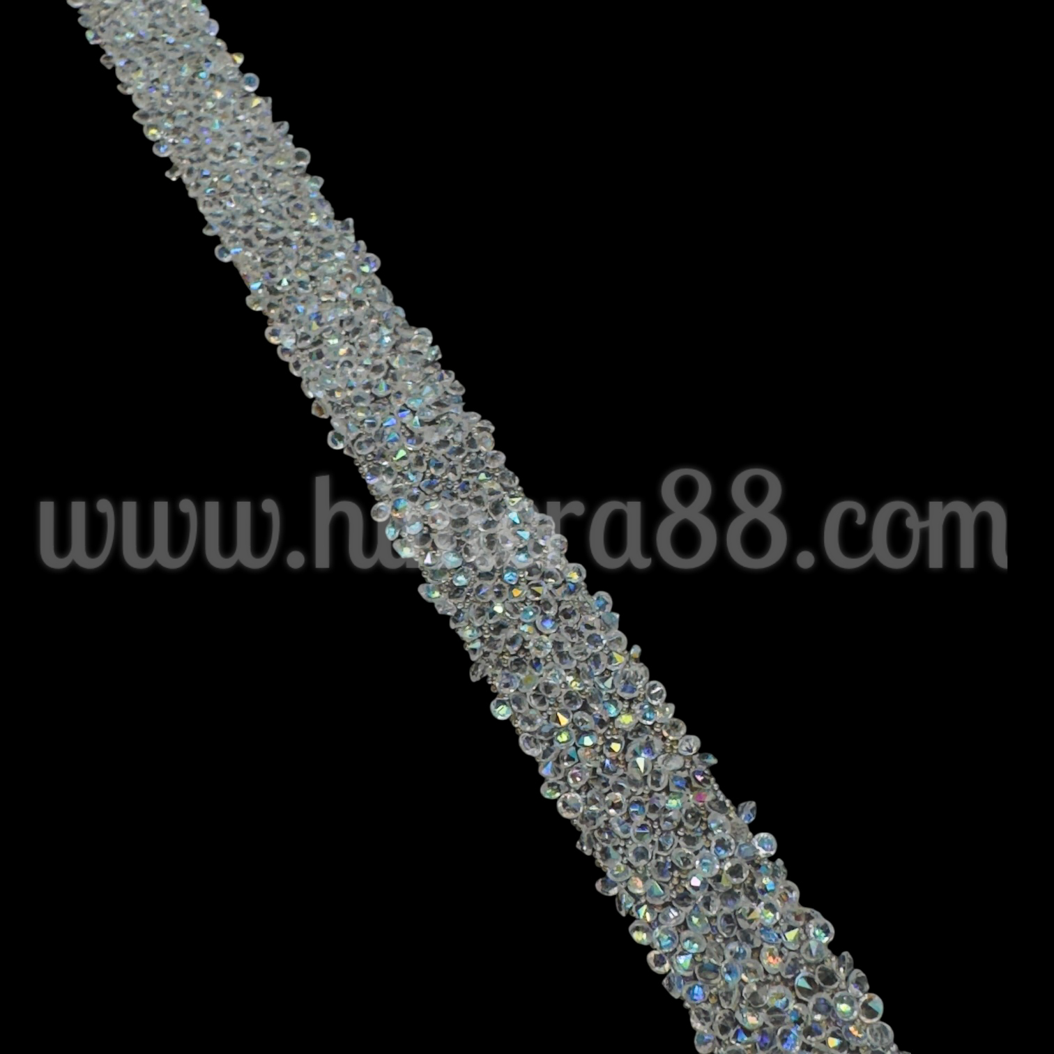 Силиконова лента Камъни 2cm/10y White - изглед 2