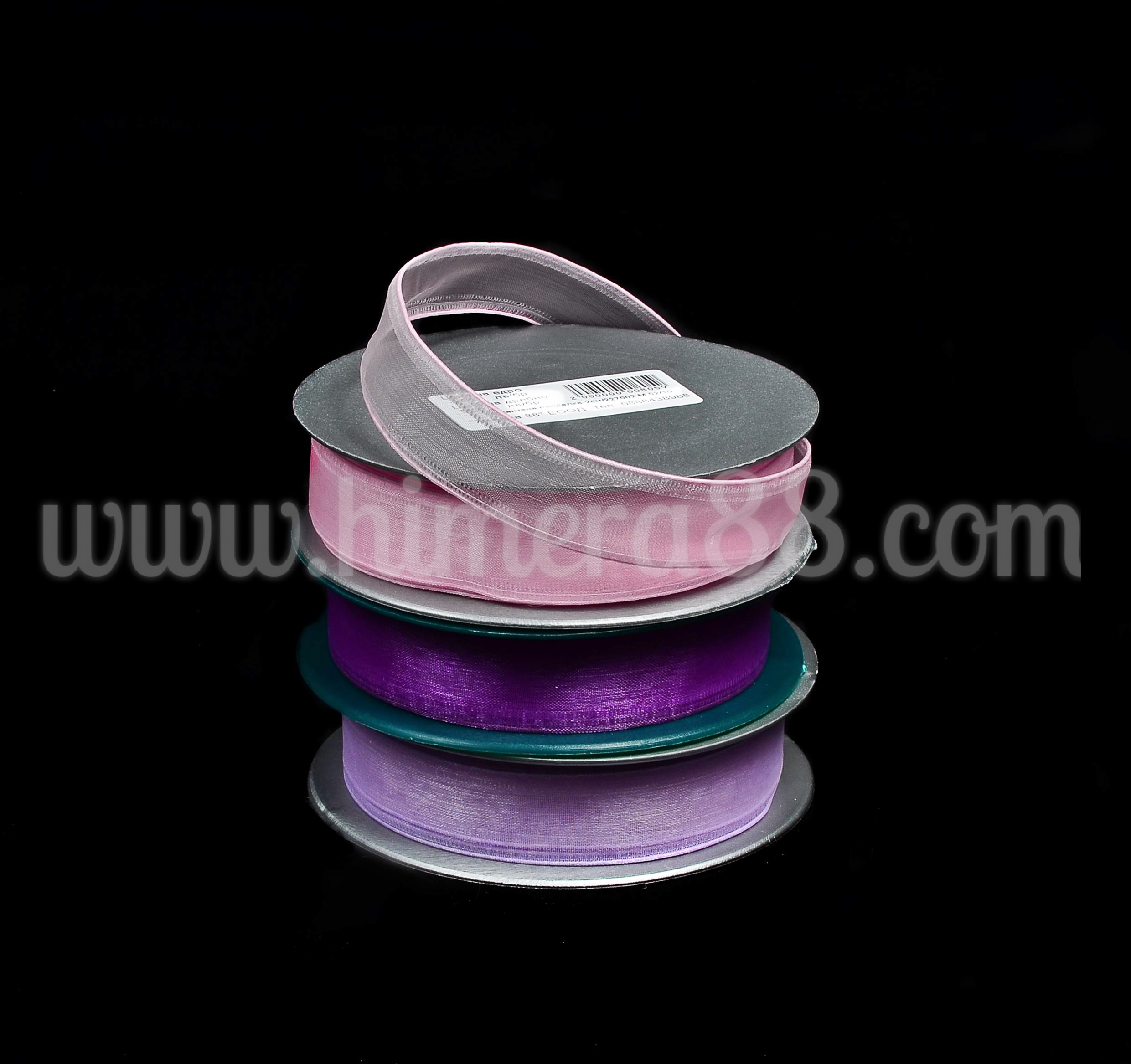 Органзена панделка с кант 2СМ/10М Pink - изглед 1