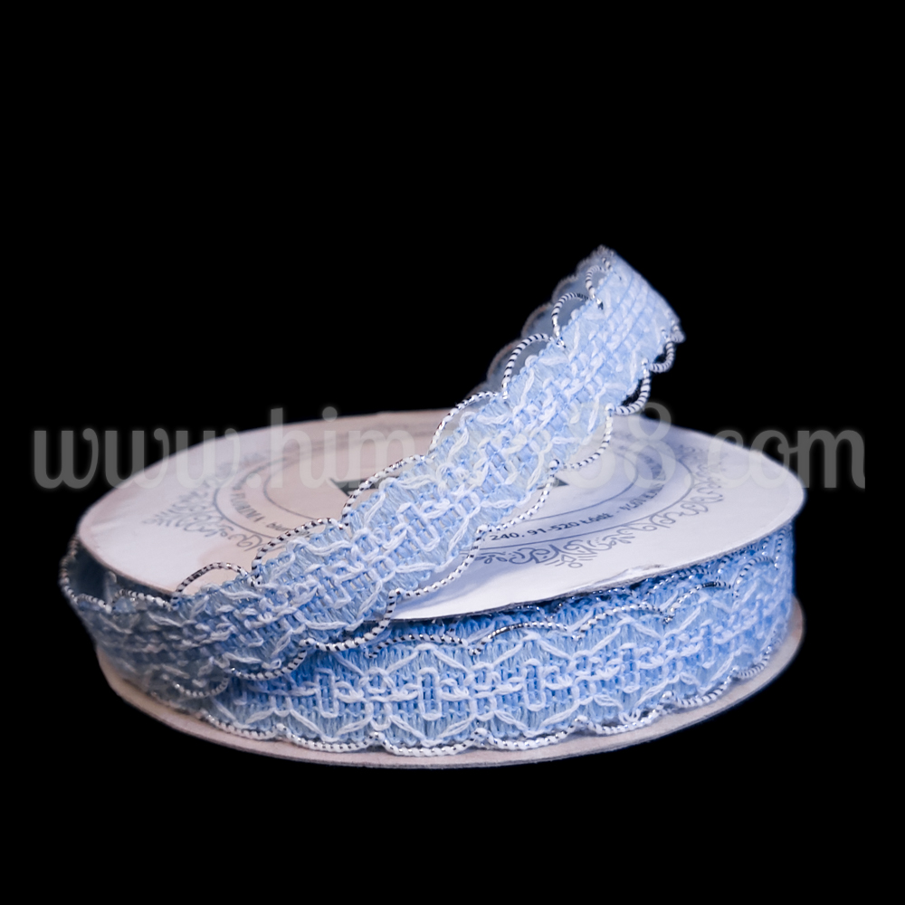 Панделка LACE BLUE 1.5CM/10M - изглед 1