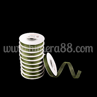 Органзена панделка Pastel 1 cm × 25 y / 10 бр –  Green