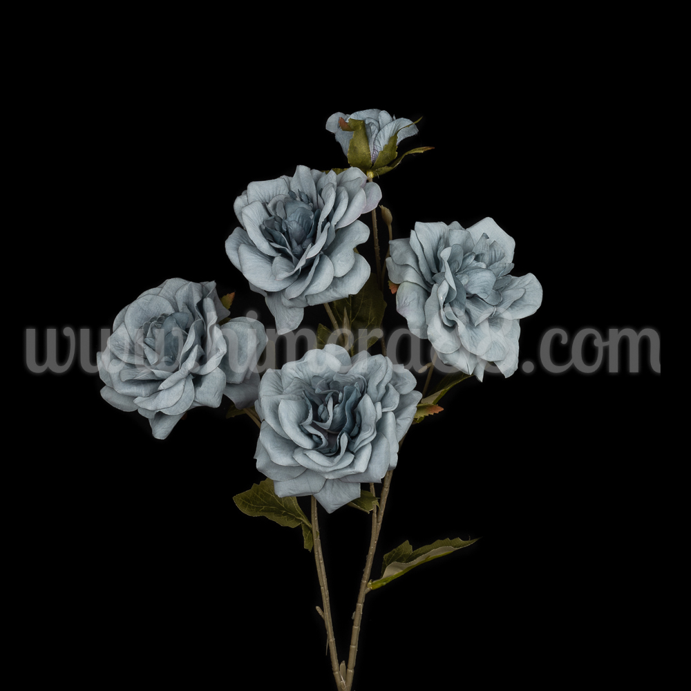 Стрък Японска роза 4цвята Dusty Blue - изглед 1