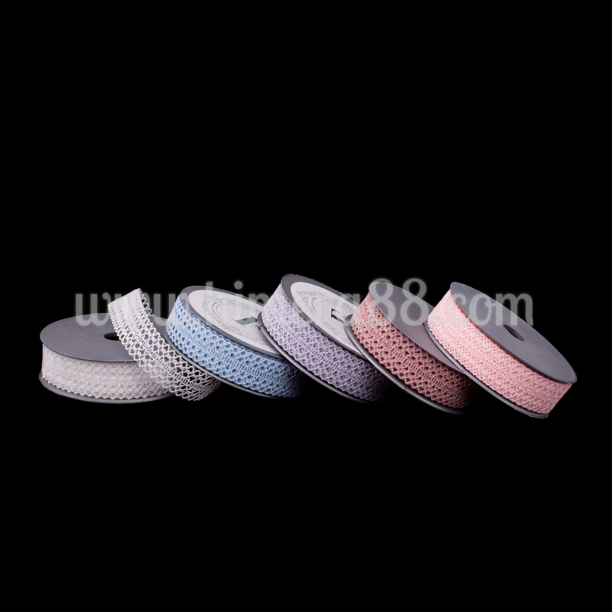 Тъкана панделка Woolly 2.5cm Baby Pink - изглед 2