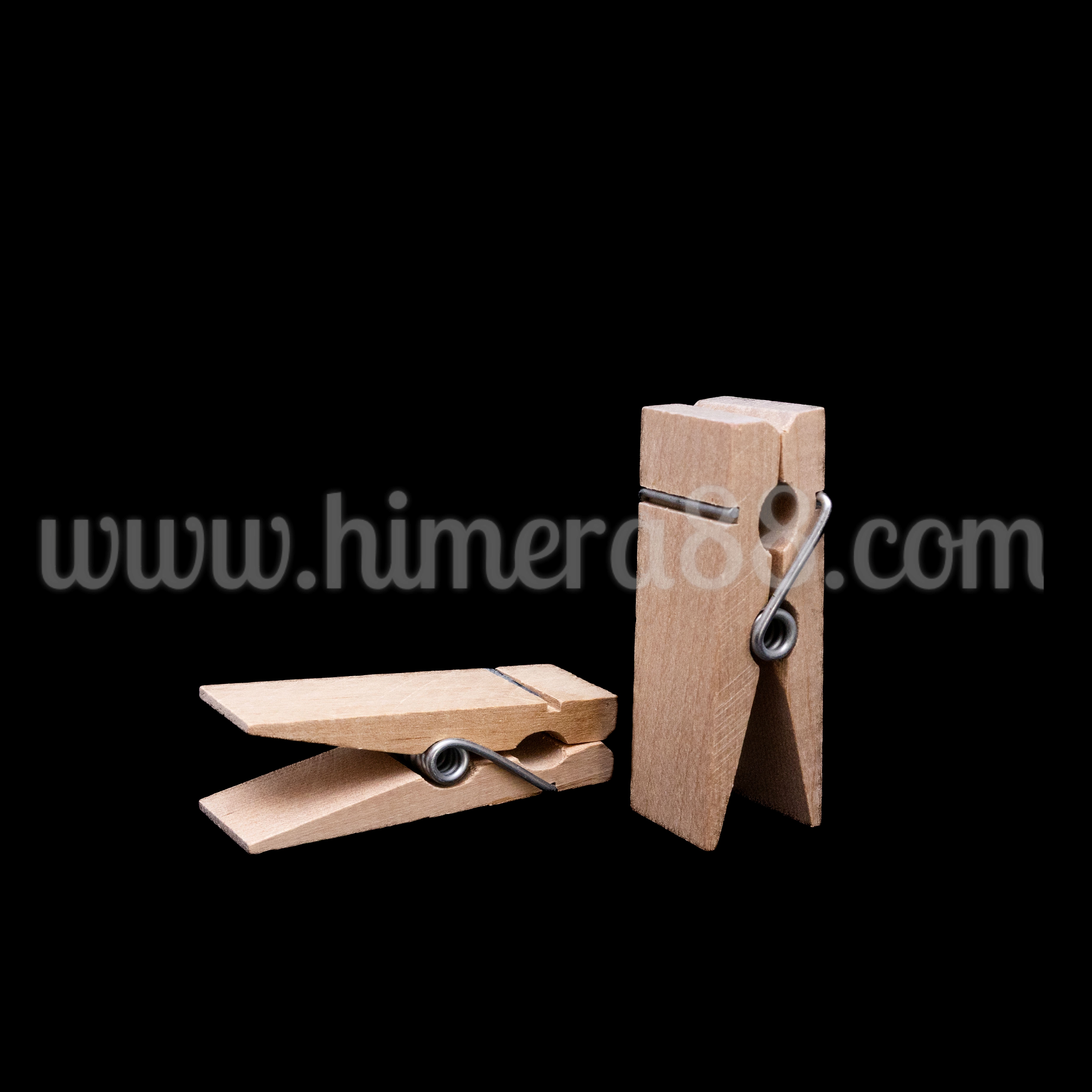 Дървени щипки 8см/2.5см 2БР - изглед 1