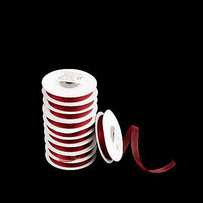 Органзена панделка Pastel 1cm/25y/ 10БР Burgundy