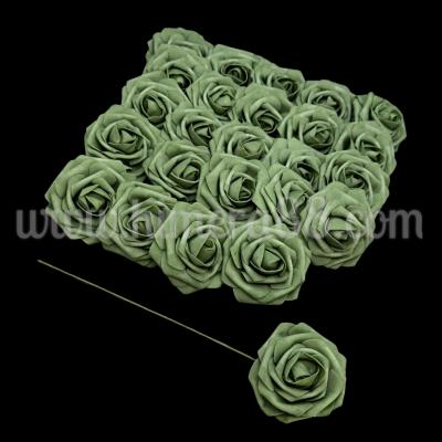 Роза фоам с тел Dusty/8см/25бр Green