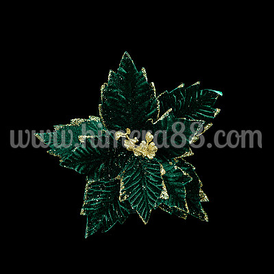 Стрък Коледна звезда Dark Green 23cm