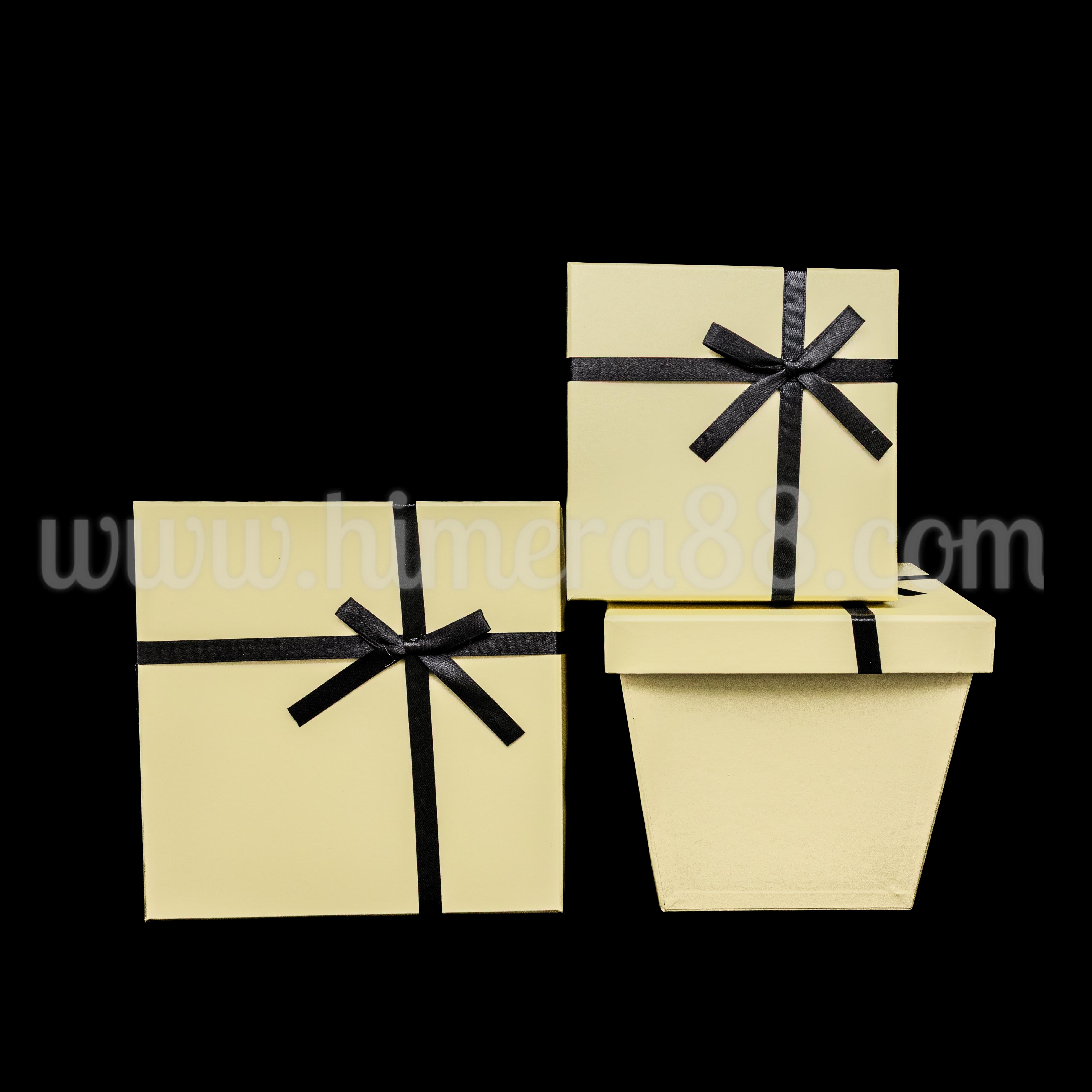 Комплект кутии Black Ribbon 3БР Ecru - изглед 1
