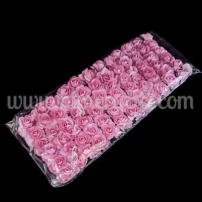 Хартиена роза на тел 2см/144бр PINK