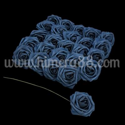 Роза фоам с тел Dusty/8см/25бр Ink Blue