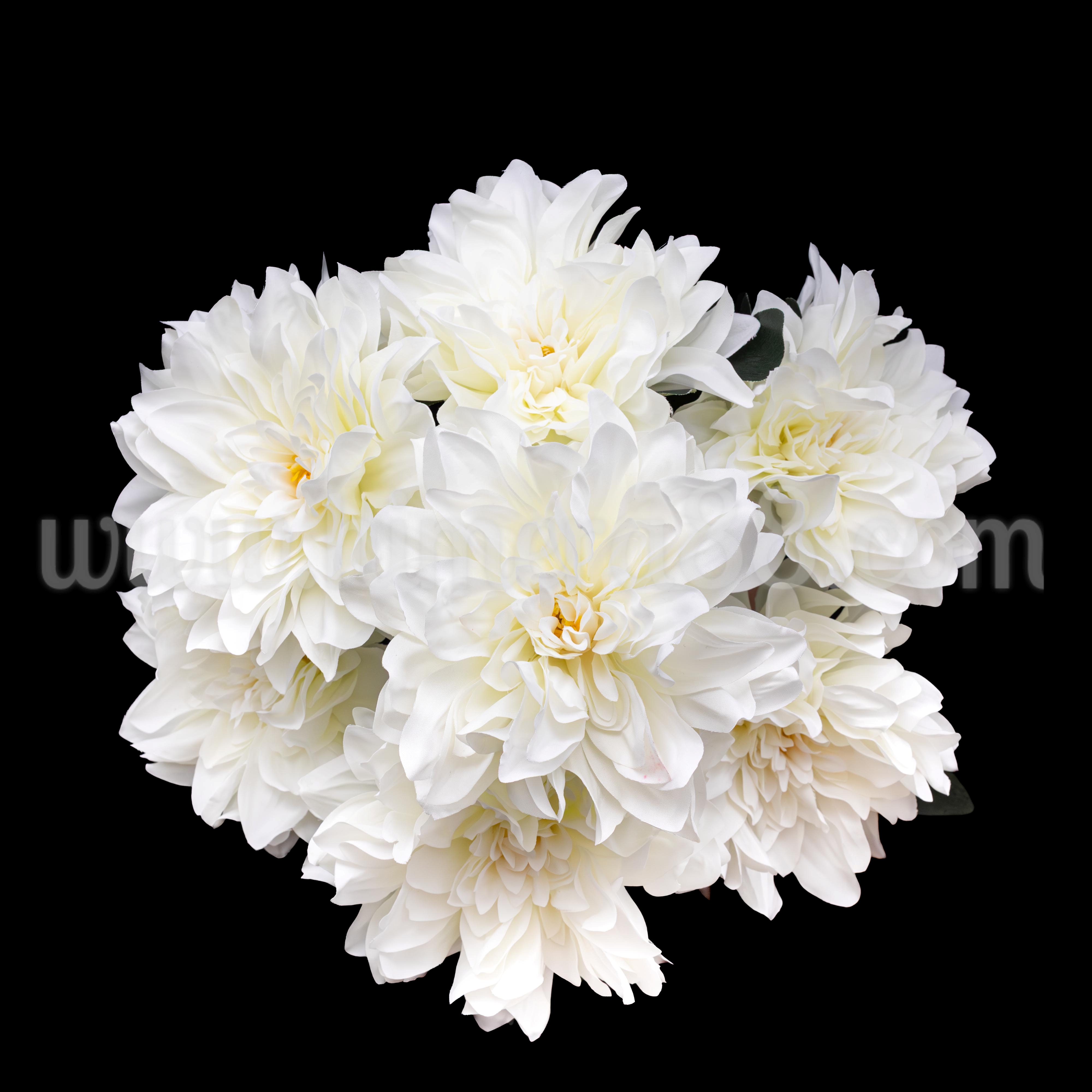 Букет индийска хризантема 15cm/7стр White - изглед 2