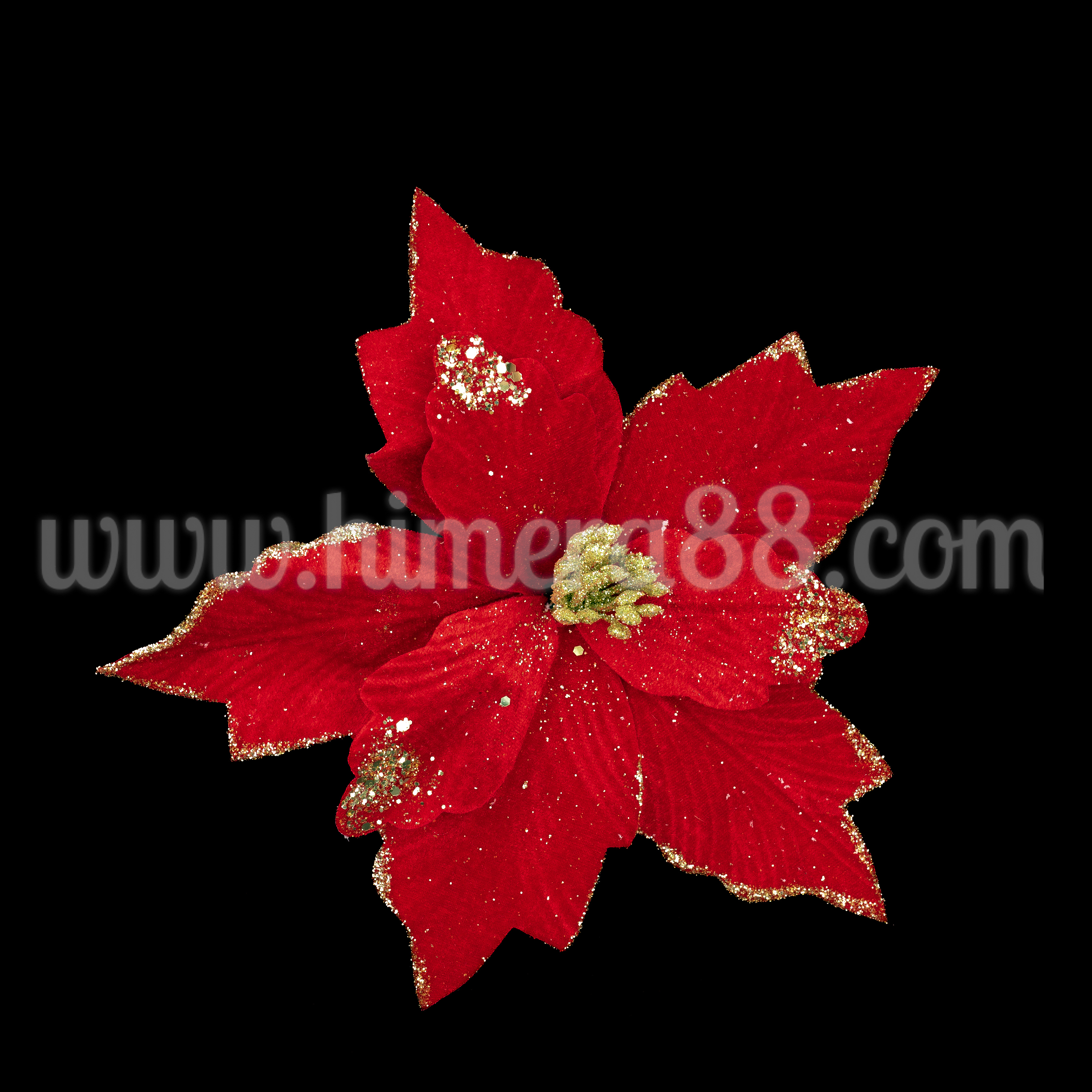 Стрък Коледна звезда Gold Brocade 24cm - изглед 2