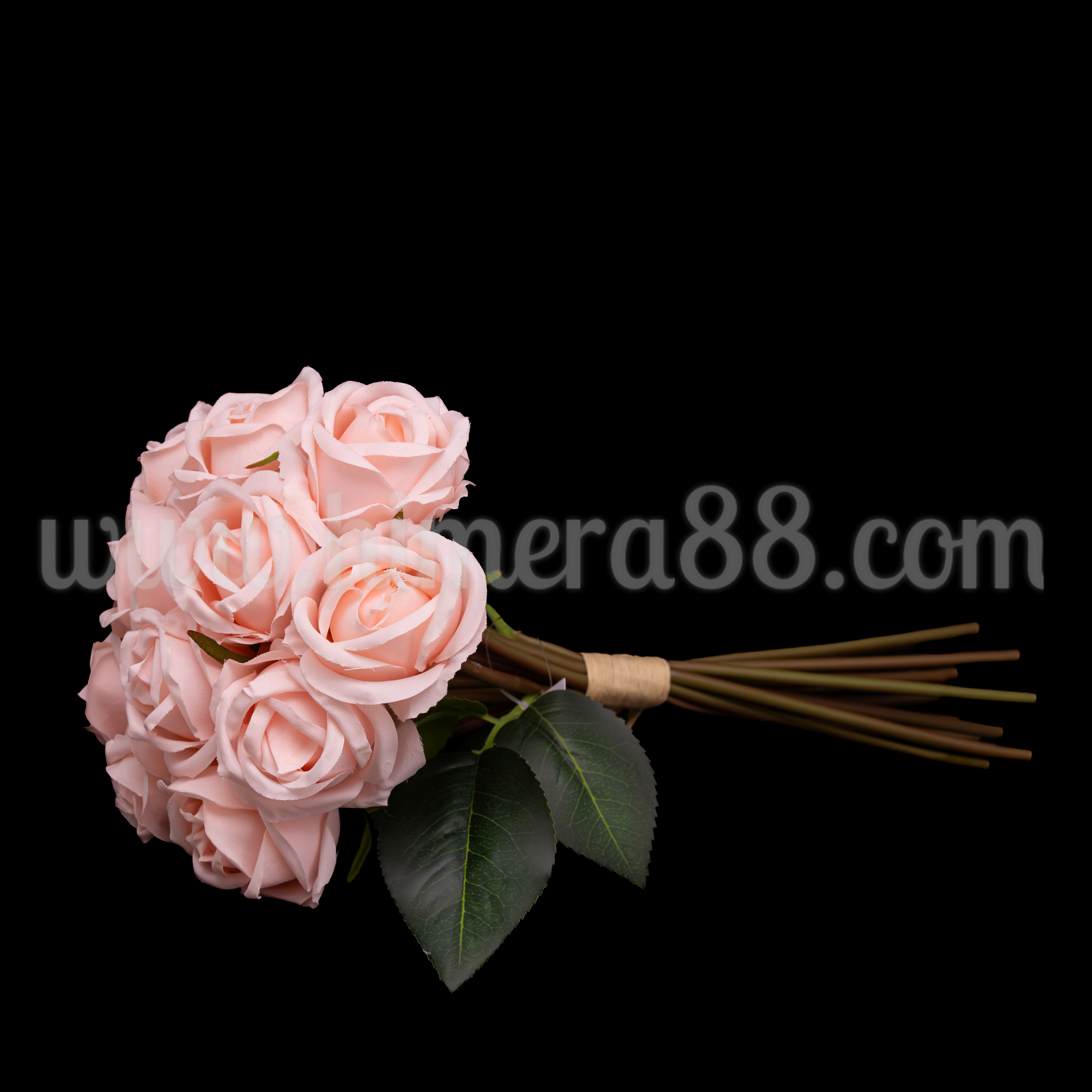Букет роза пъпка Jacq 5см/12бр Pink Powder - изглед 2