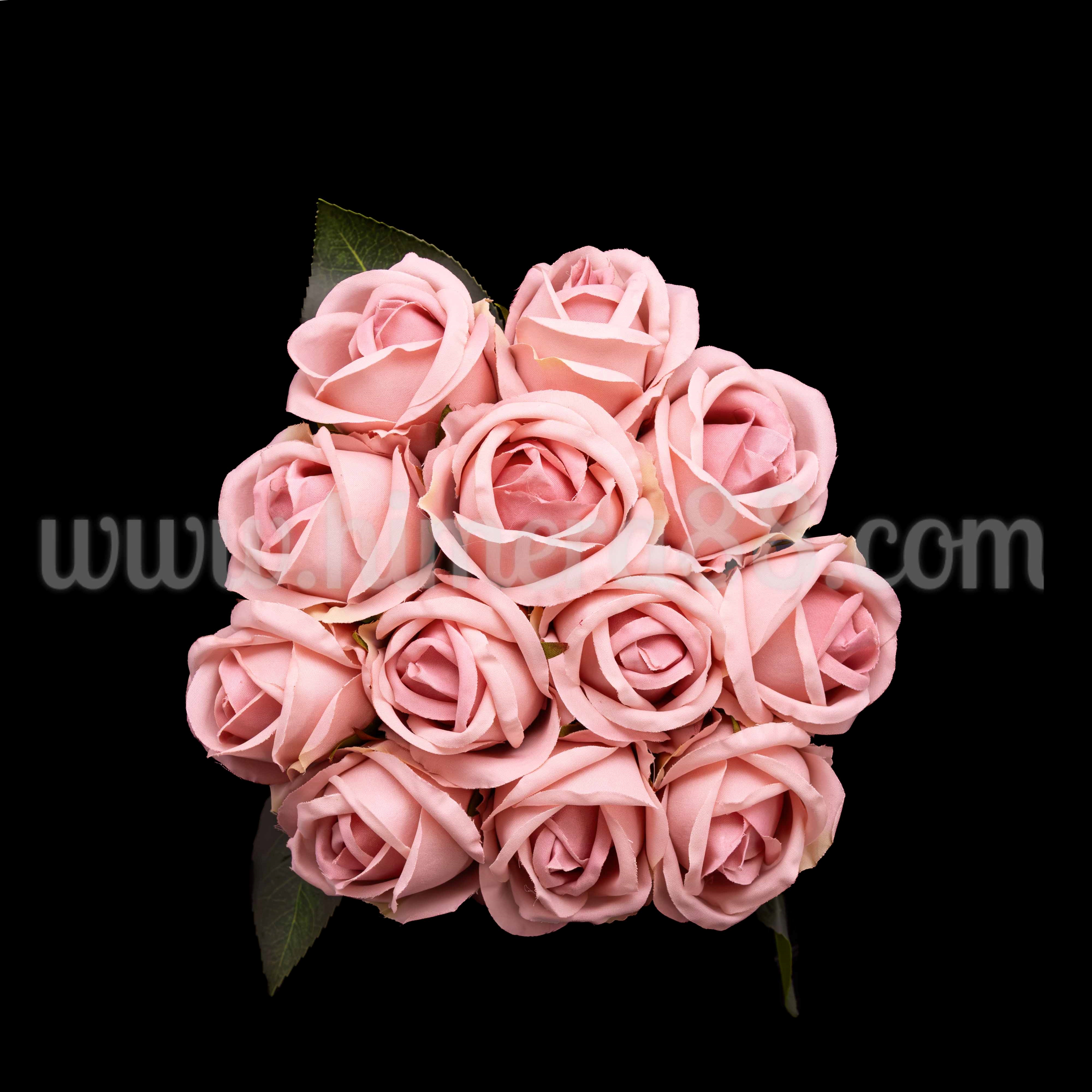 Букет роза пъпка Jacq 5см/12бр Antique Pink - изглед 1