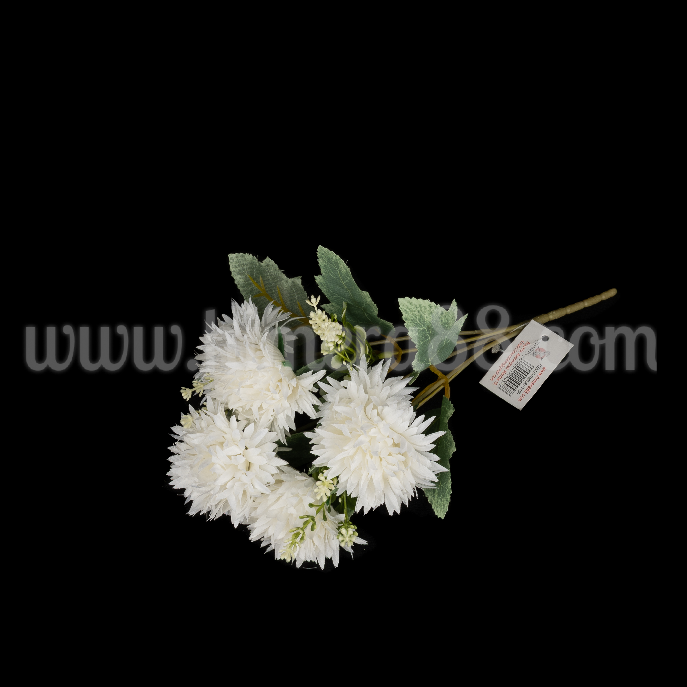 Букет малка хризантема 7cm/5стр Fresh White - изглед 1