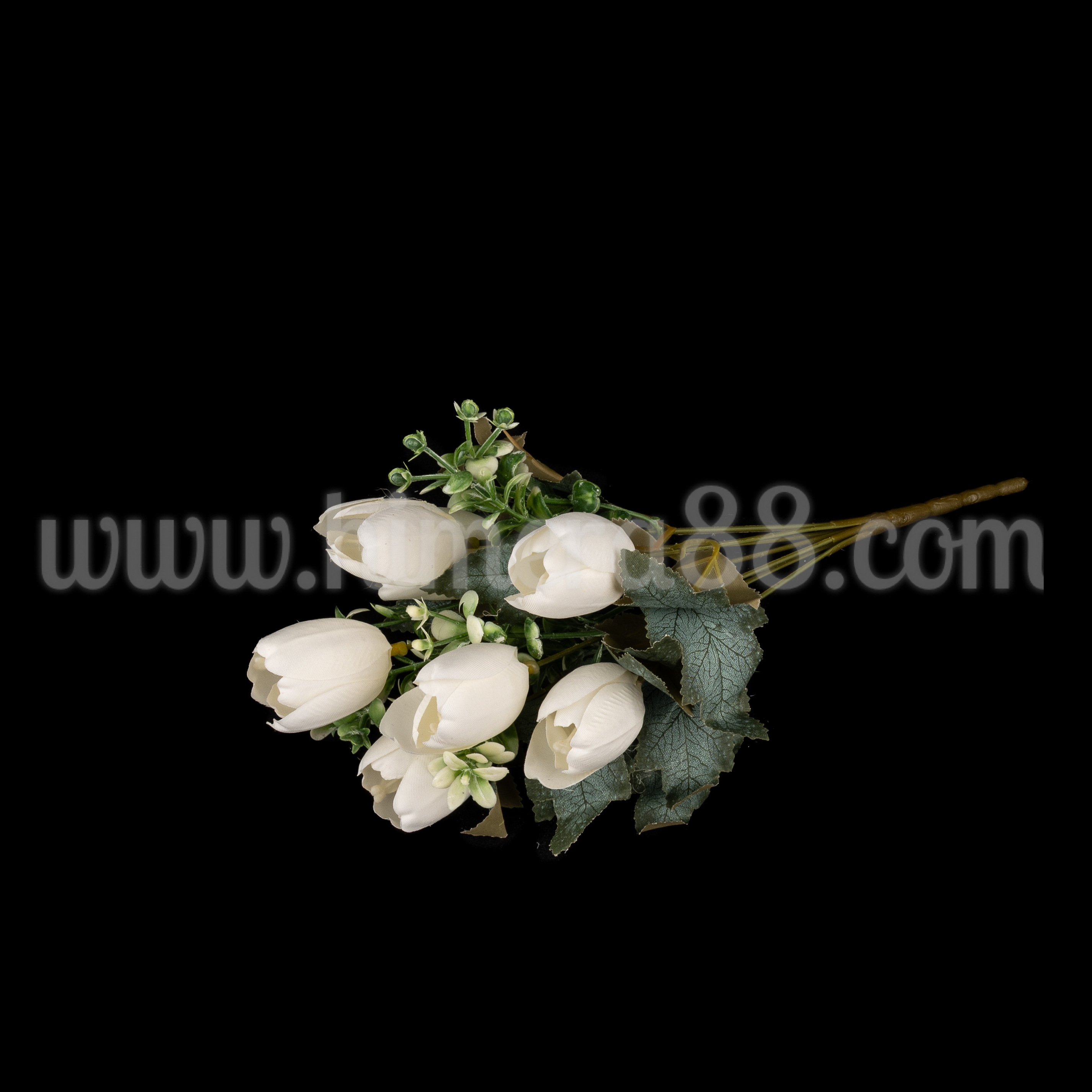 Букет лалета 7стр White - изглед 1