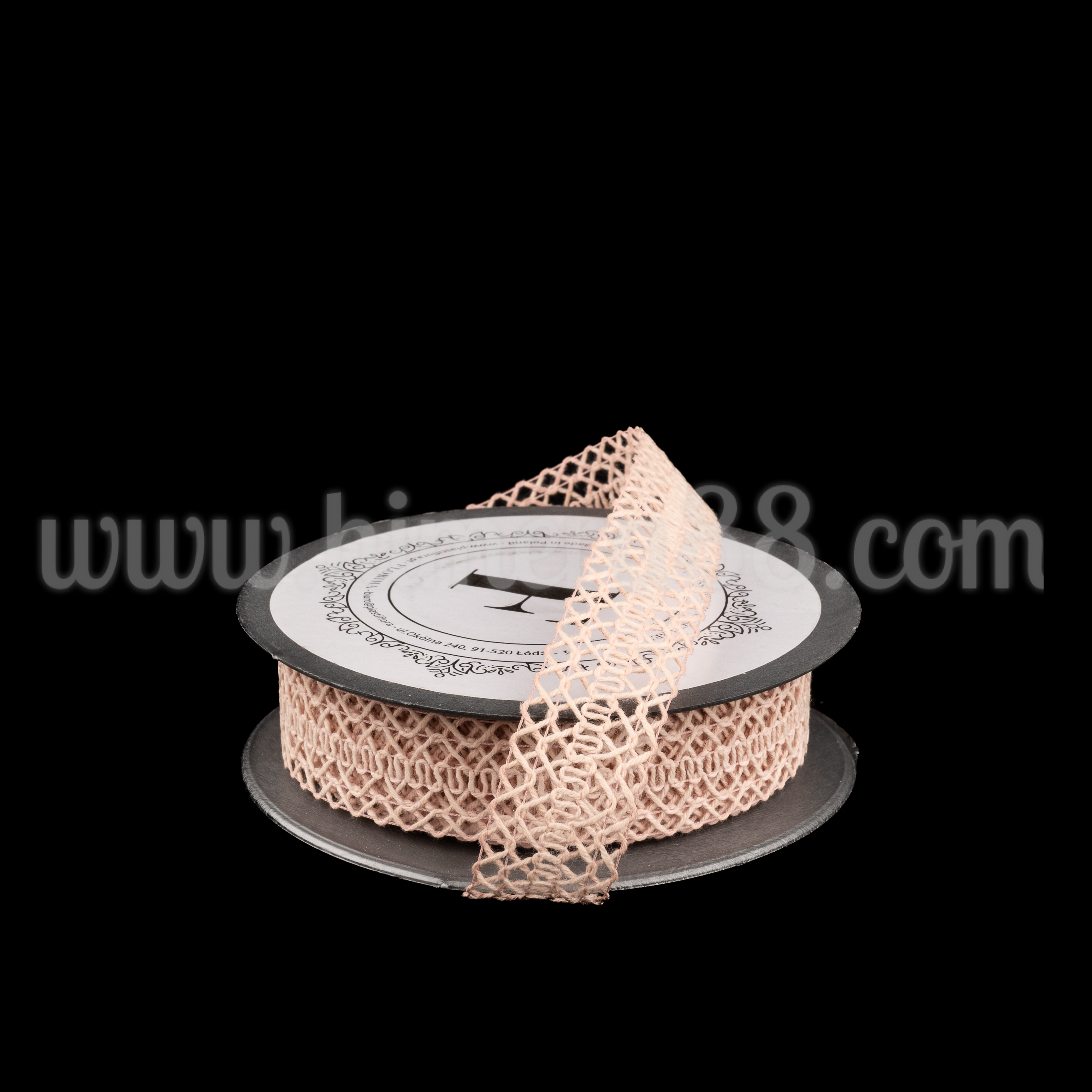 Тъкана панделка Woolly 2.5cm Antique Pink - изглед 1