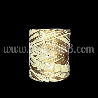 Двуцветна Рафия 1cm/200m Gold&Ecru