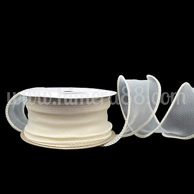 Органзена панделка WAVY 4CM/10Y ECRU