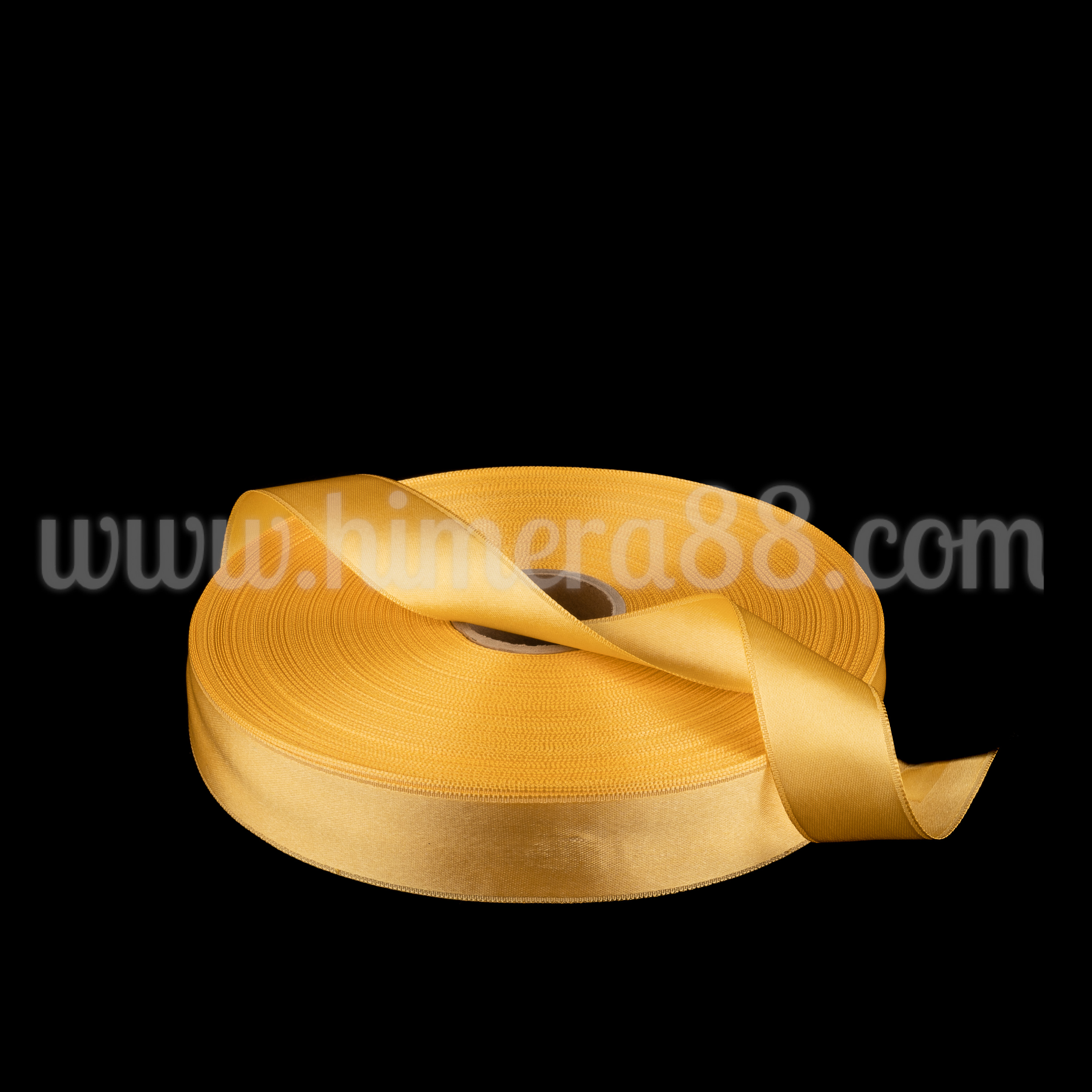 Сатен лента 3 cm / 100 m Gold - изглед 1