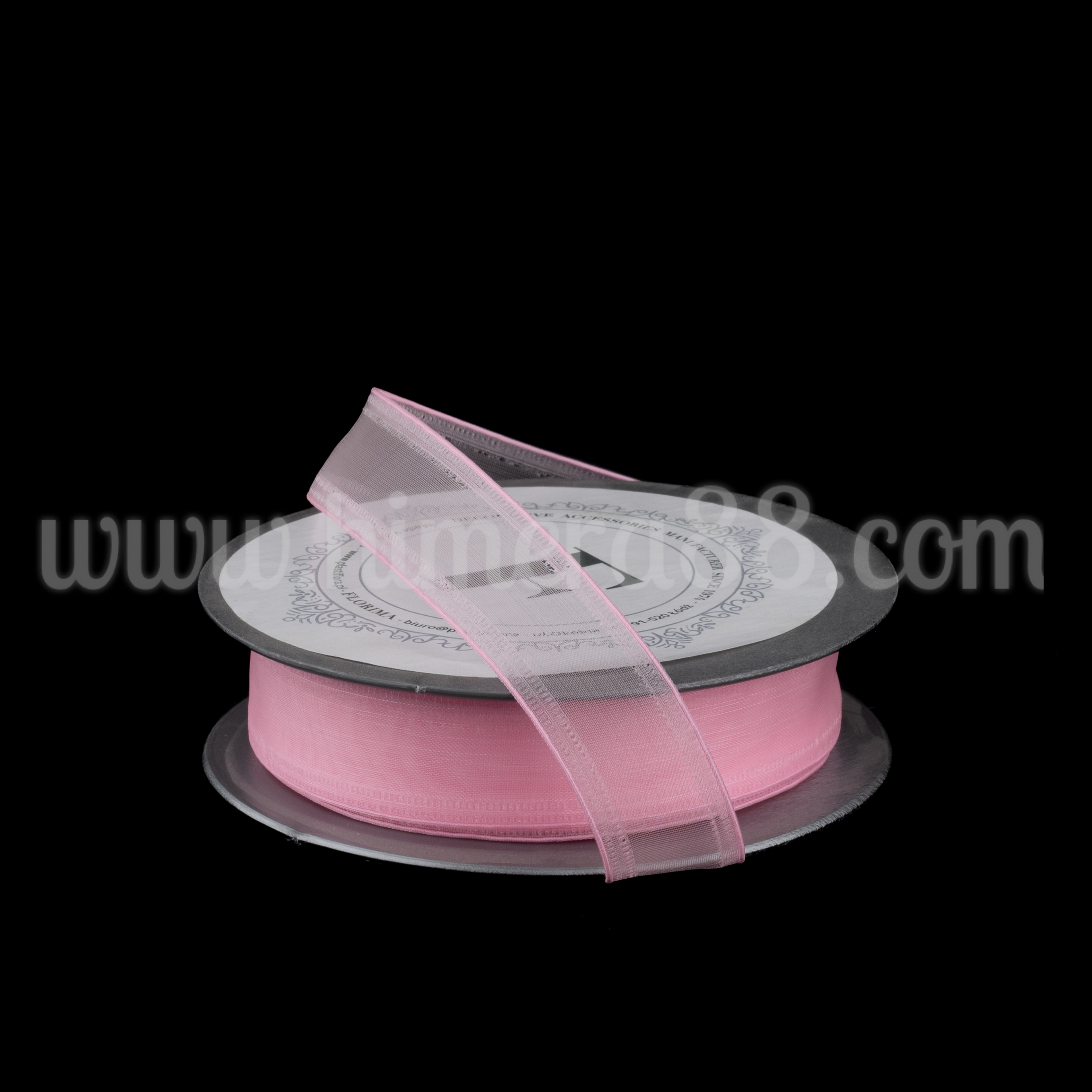 Органзена панделка с кант 2СМ/10М Pink - изглед 1