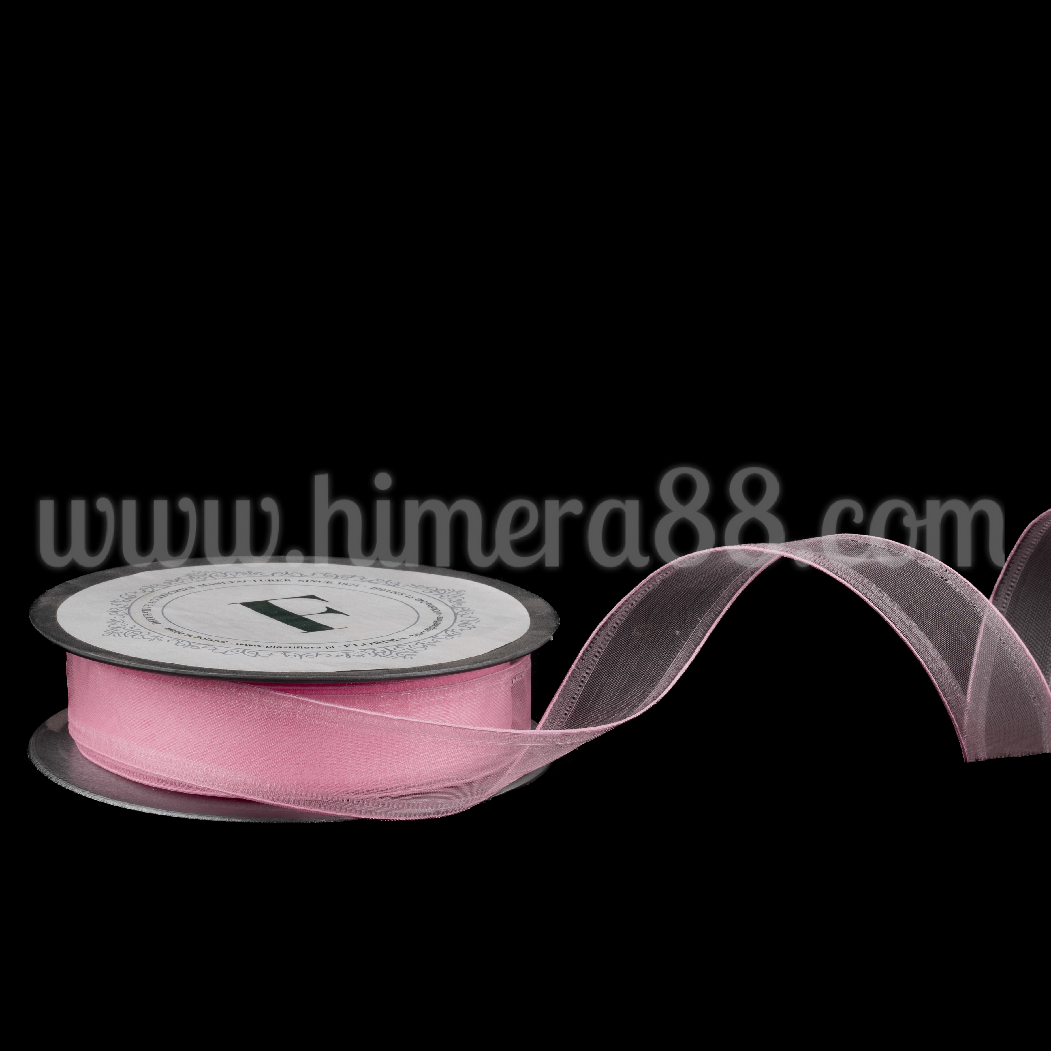 Органзена панделка с кант 2СМ/10М Pink - изглед 2