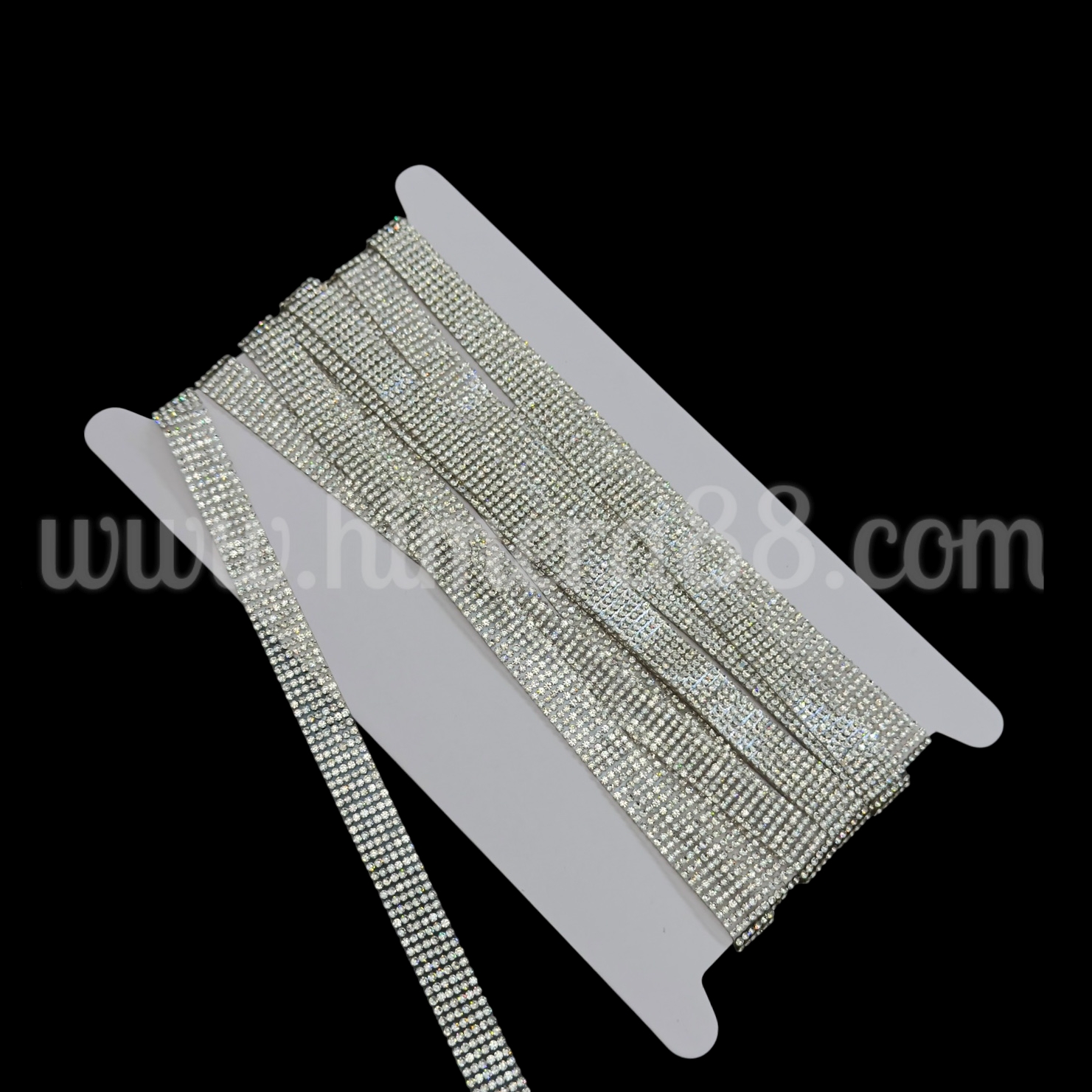 Силиконова лента с камъни 2cm/5y - изглед 1