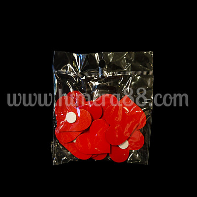 Дървени сърца 3.5СМ/12БР RED