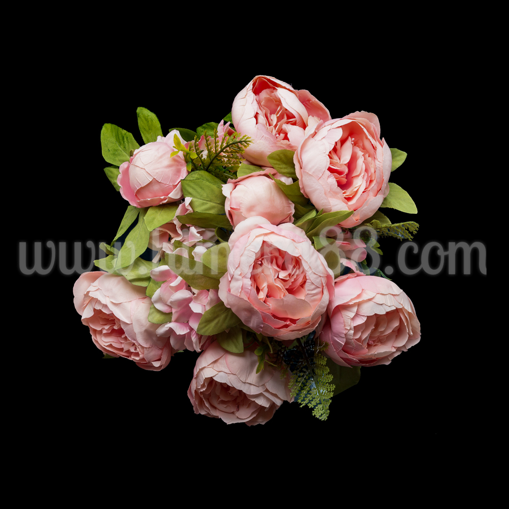 Букет божури PASTEL 9СМ/6БР PINK - изглед 1
