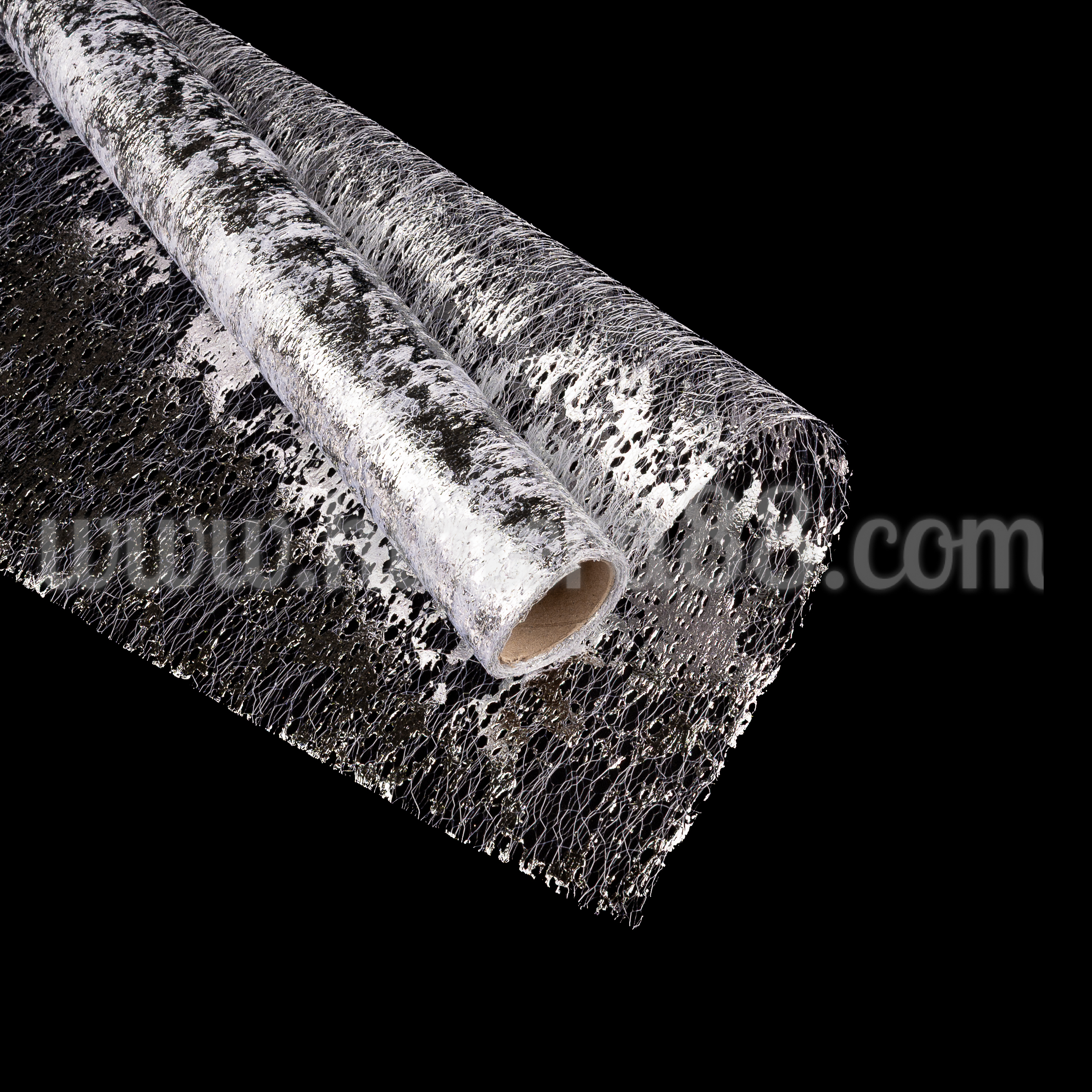  Декоративна мрежа с блясък 48cm/5y Silver - изглед 1