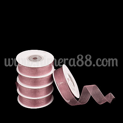 Органзена панделка Pastel 2см×25y/5бр - Dark Ash Rose 