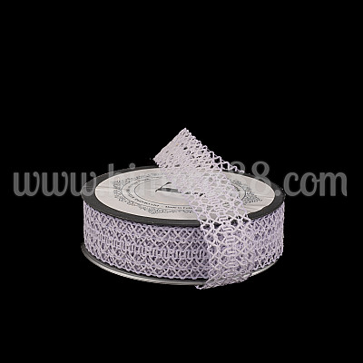 Тъкана панделка Woolly 2.5cm Milk Purple 