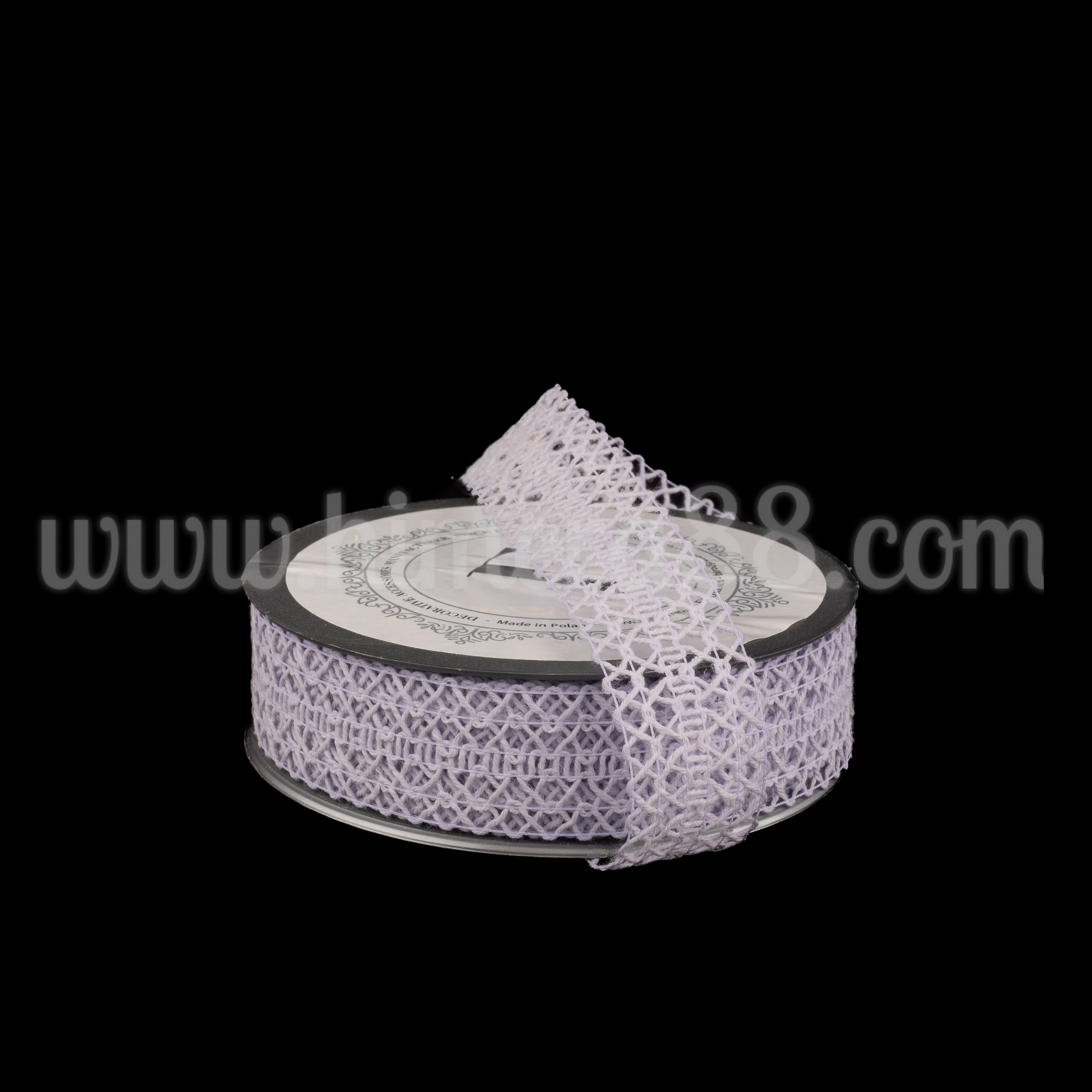 Тъкана панделка Woolly 2.5cm Milk Purple  - изглед 1