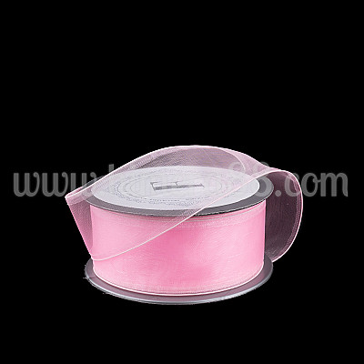 Органзена панделка с кант 4CM/10M Baby Pink