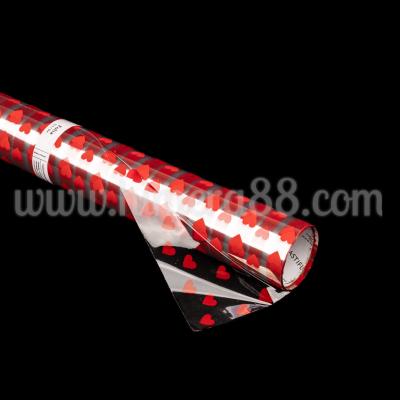 Прозрачно фолио Red Hearts 50cm/8m