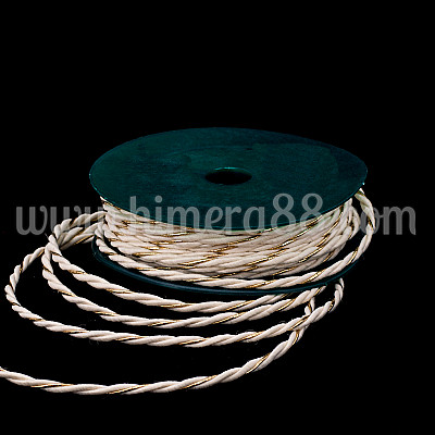 Декоративно въже 4MM/10M GOLD&CREAM