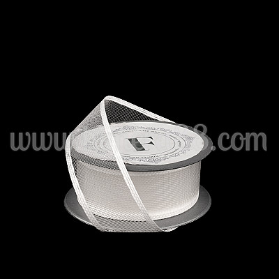 Кордена панделка с кант 4СМ/10М White