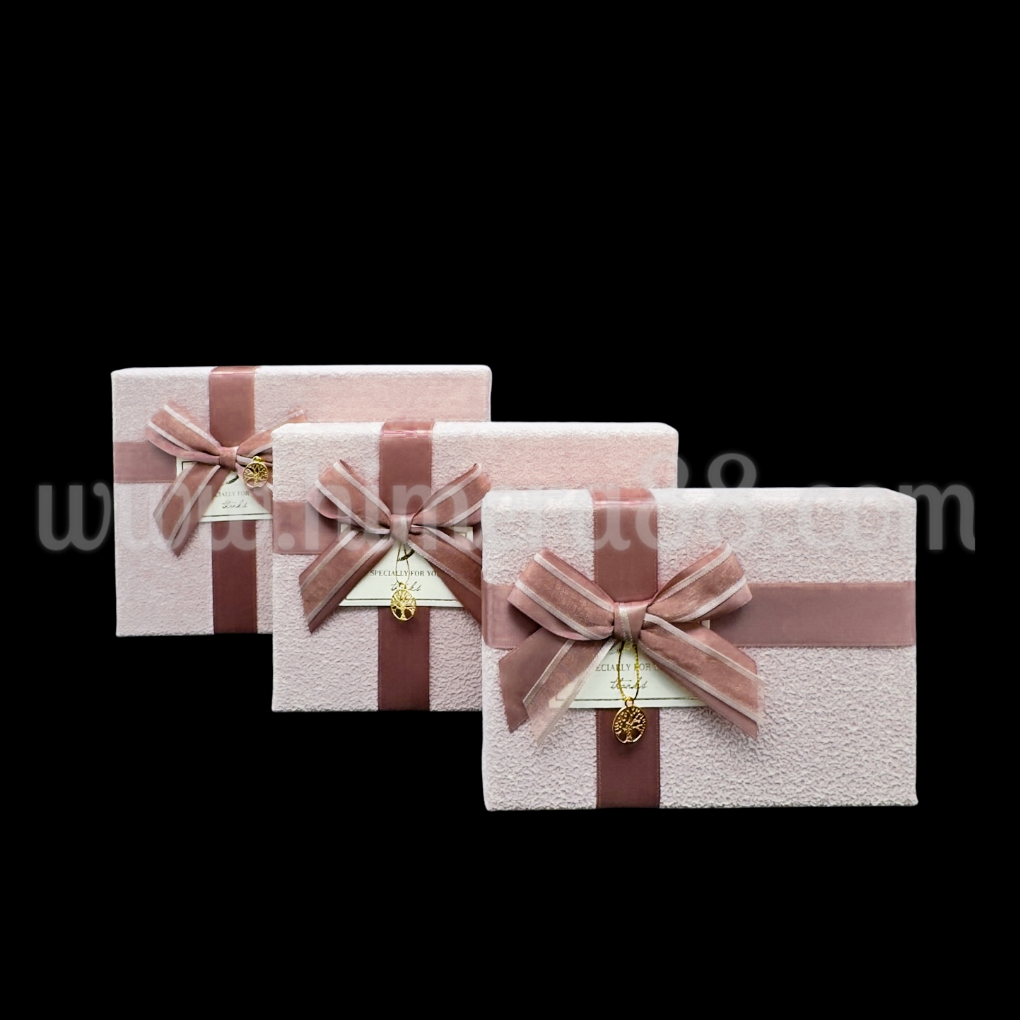 Комплект кутии Soft Ash Rose 3БР - изглед 1