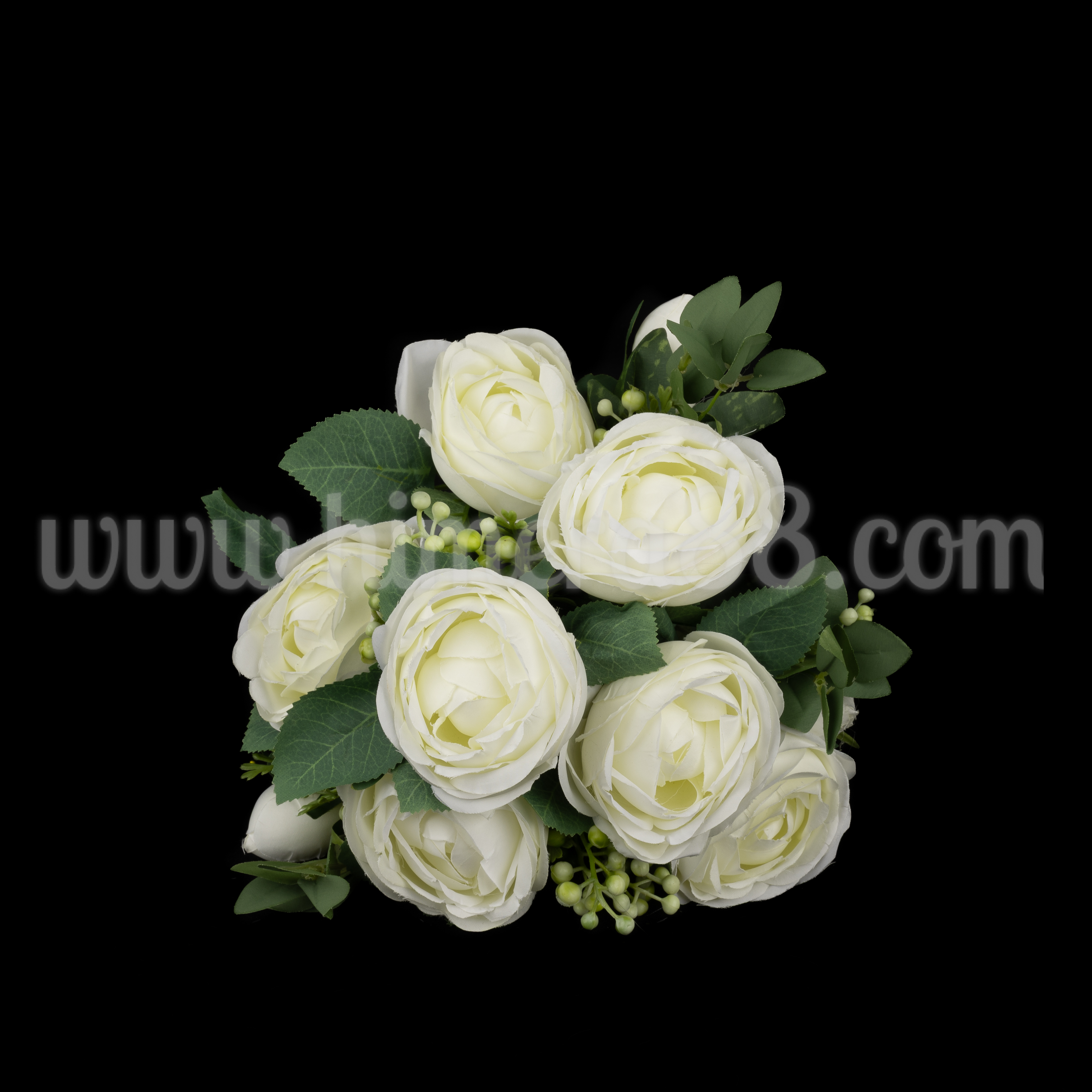 Букет рози Floribunda 8см/12стр White - изглед 1