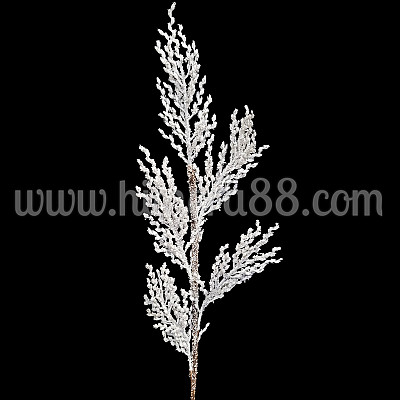Заснежен бял клон с брокат SILVER