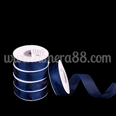 Органзена панделка Pastel 2см×25y/5бр - Dark Blue 