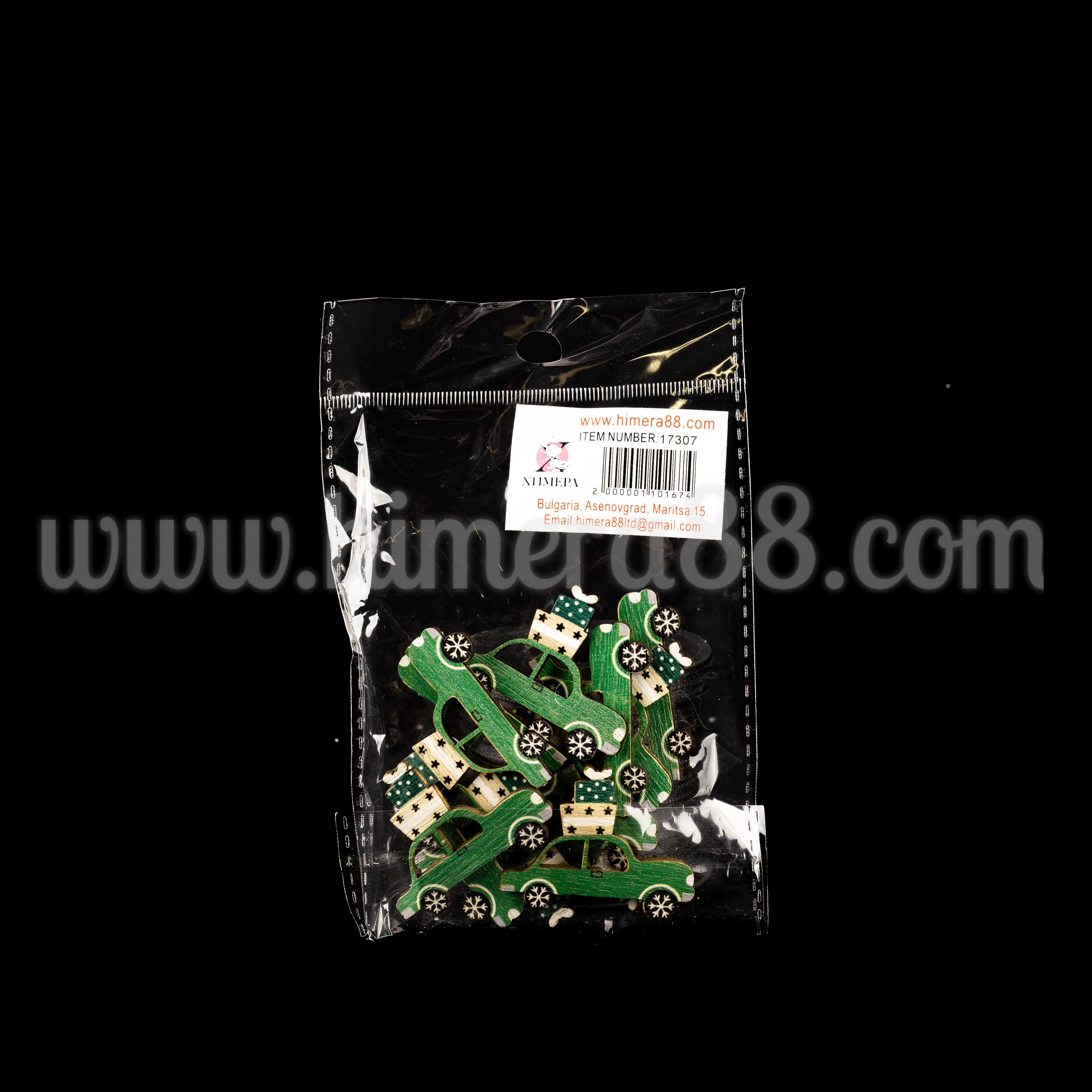 Коледени стикери Green Car 12бр - изглед 2