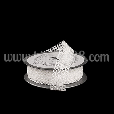 Тъкана панделка Woolly 2.5cm White
