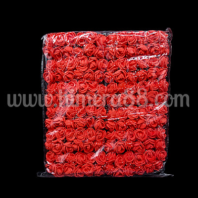Рози фоам с тюл на тел 2СМ/144БР RED