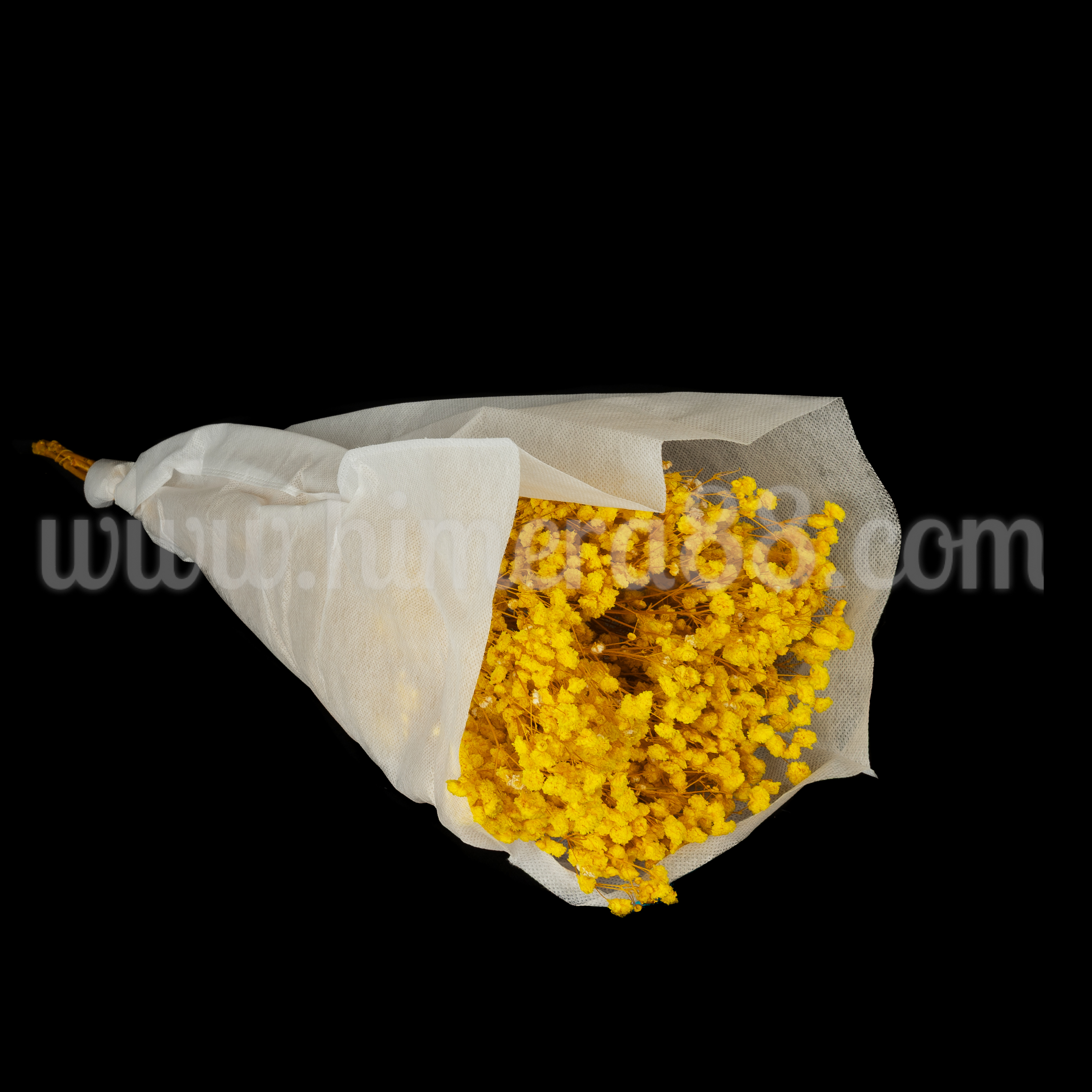 Букет сух гипсофил 120гр Yellow - изглед 1