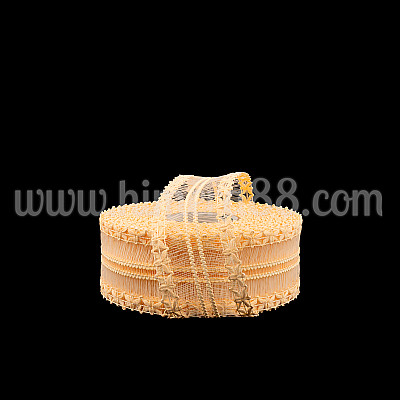 Тъкана панделка с корда 4СМ/10М Peach