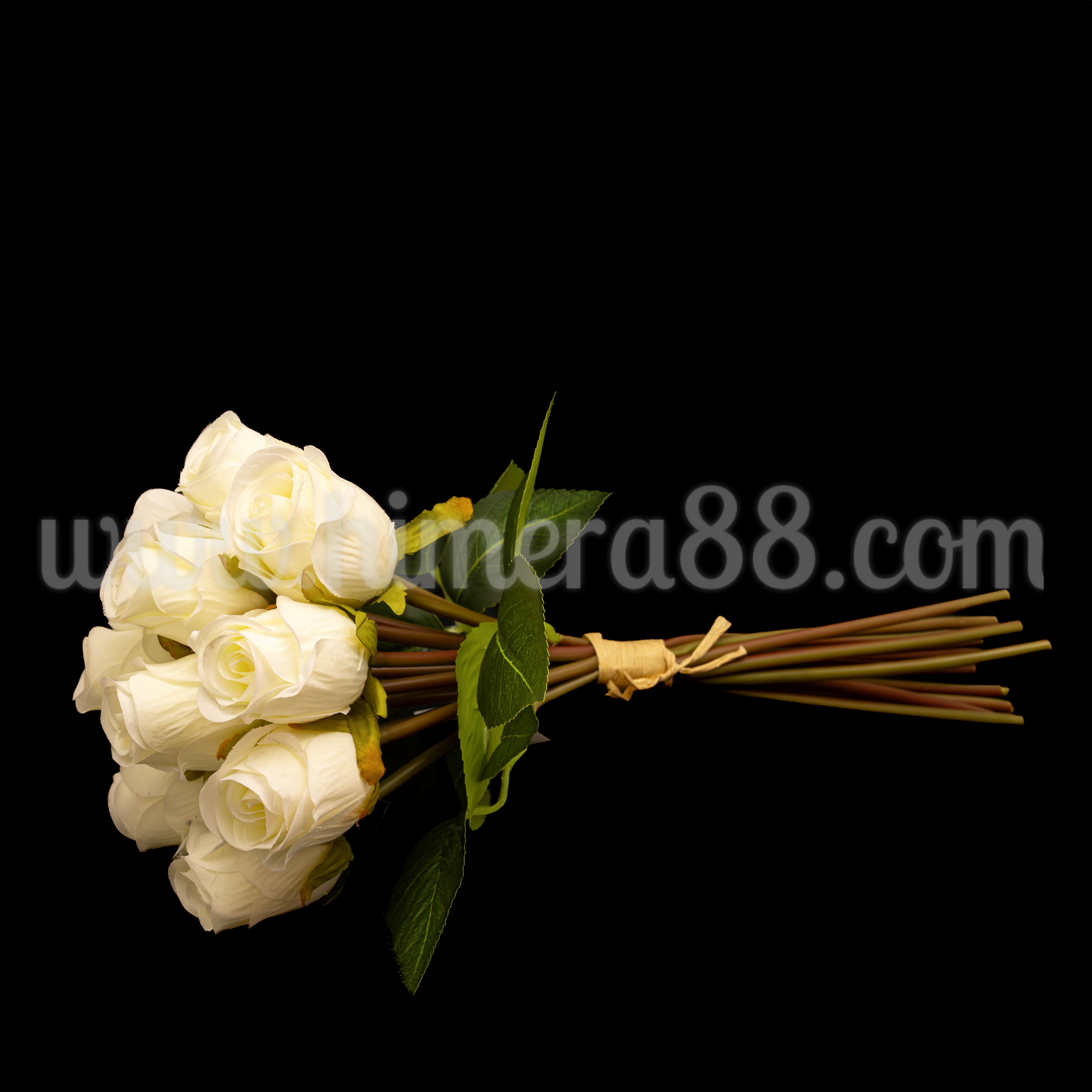 Букет рози пъпка Stylish 3.5cm/12бр Ecru - изглед 2