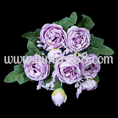 Букет божури Пастел 6см/5бр PURPLE